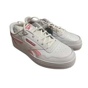NEW Reebok Court Advance Tennis Shoe Bold White/Pink Tropical heel Womens Sz 11
